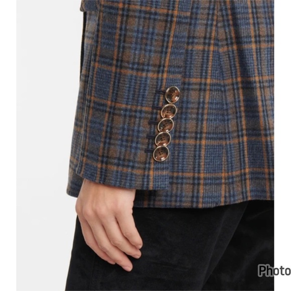 Veronica Beard Women's Ellette Dickey Check Plaid Jacket Blazer Blue Mul… - Picture 6 of 15